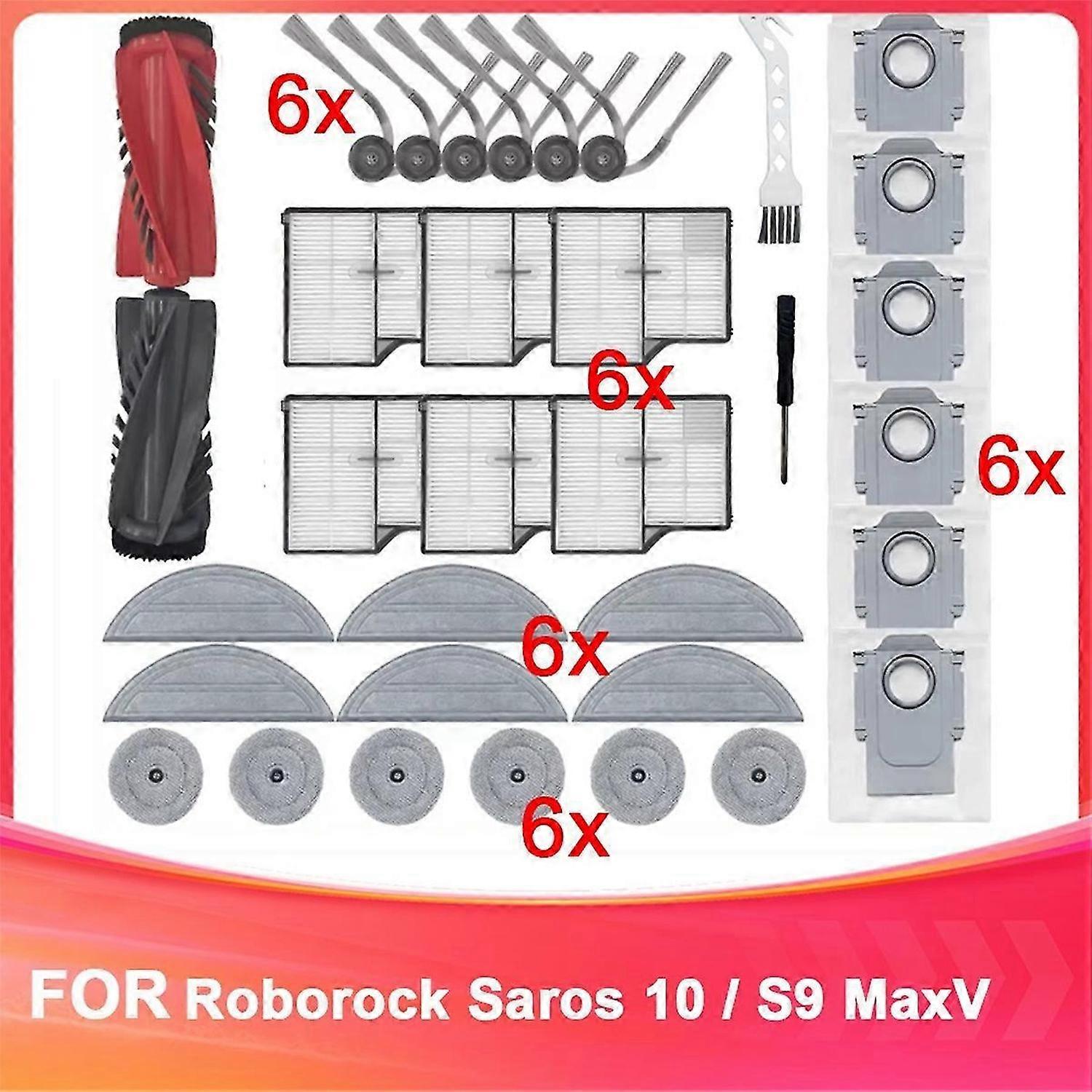 Main Roller Side Brush Hepa Filter Mop for Roborock Saros 10
