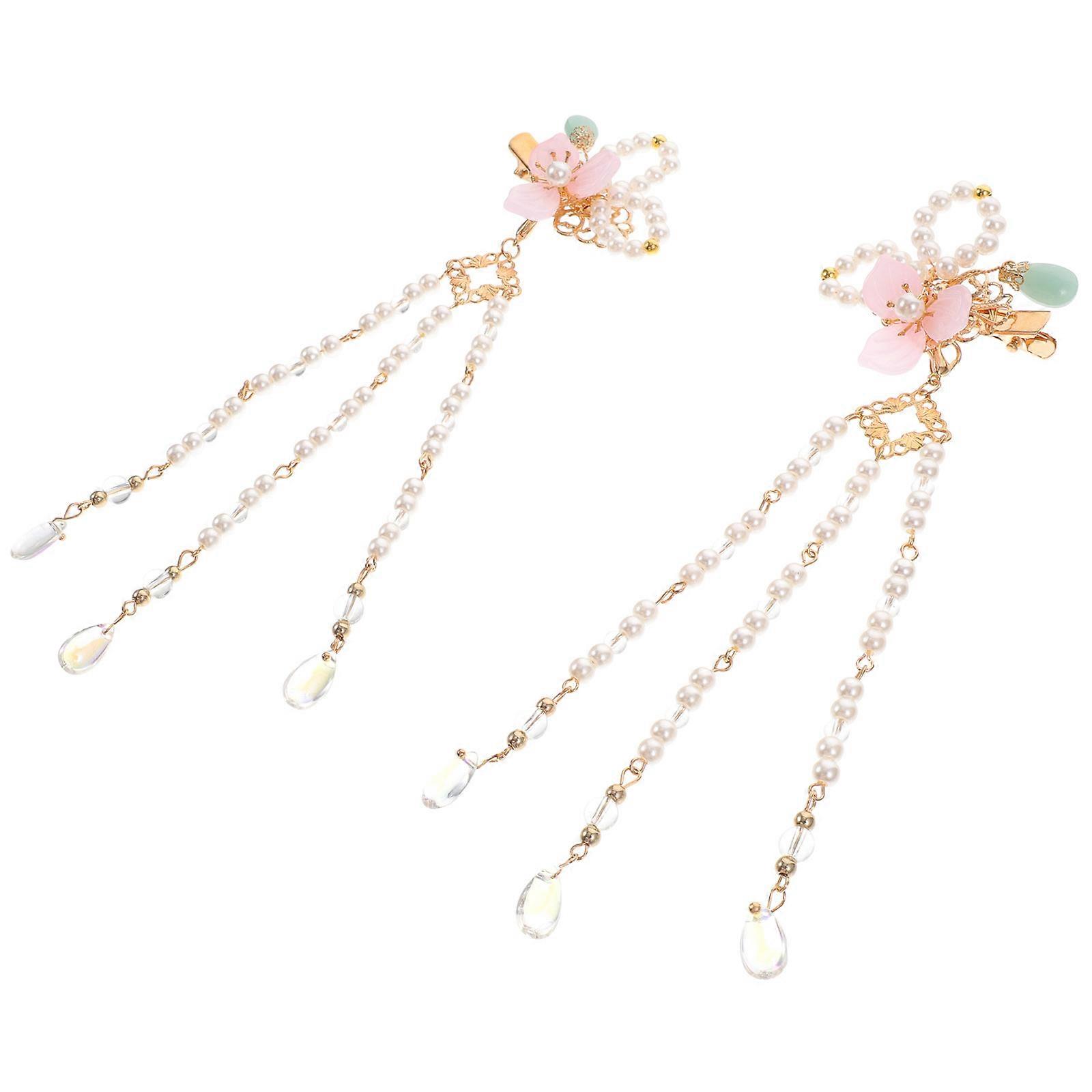 Hanfu Hair Accessories Hanfu Tassel Hair Ornament for Decor 1Pair