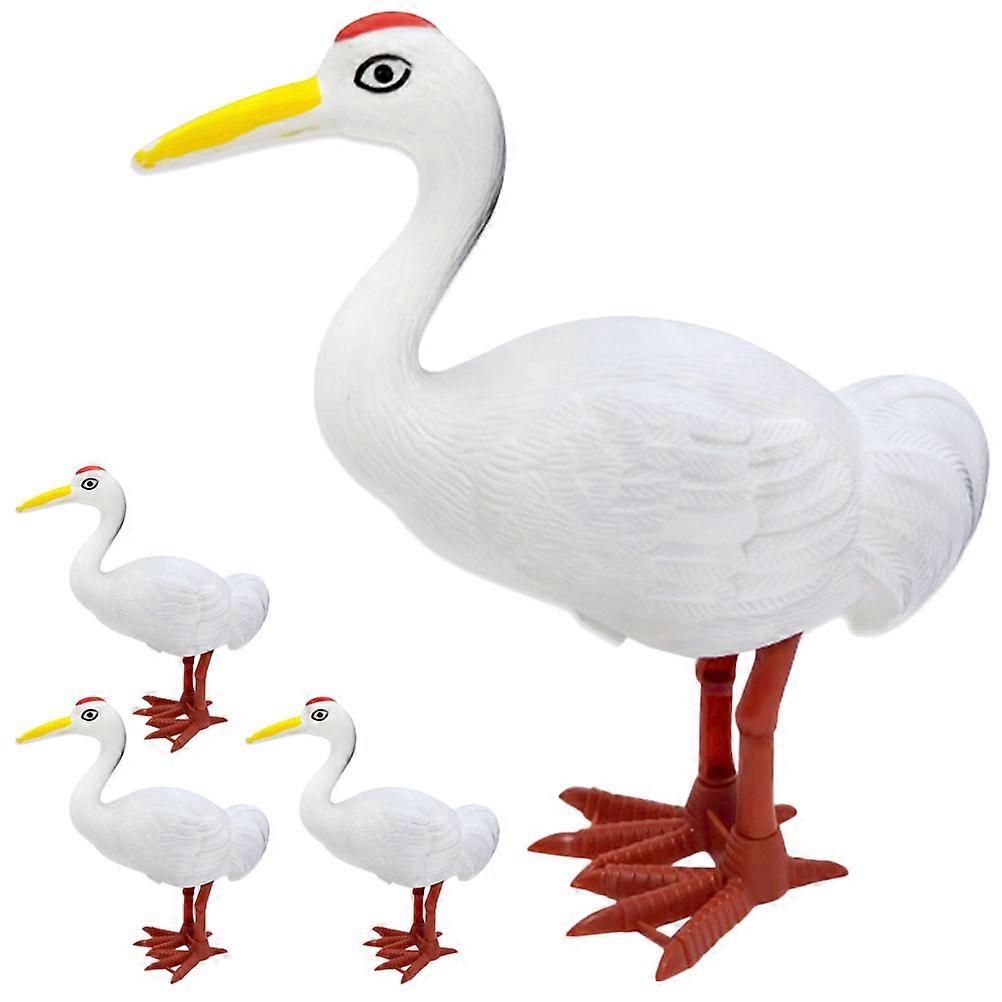 Funny Wind Up Toys Crane Shape for Party Bag Fillers Plastic Assorted Color with Winding Mechanism 4Pcs
