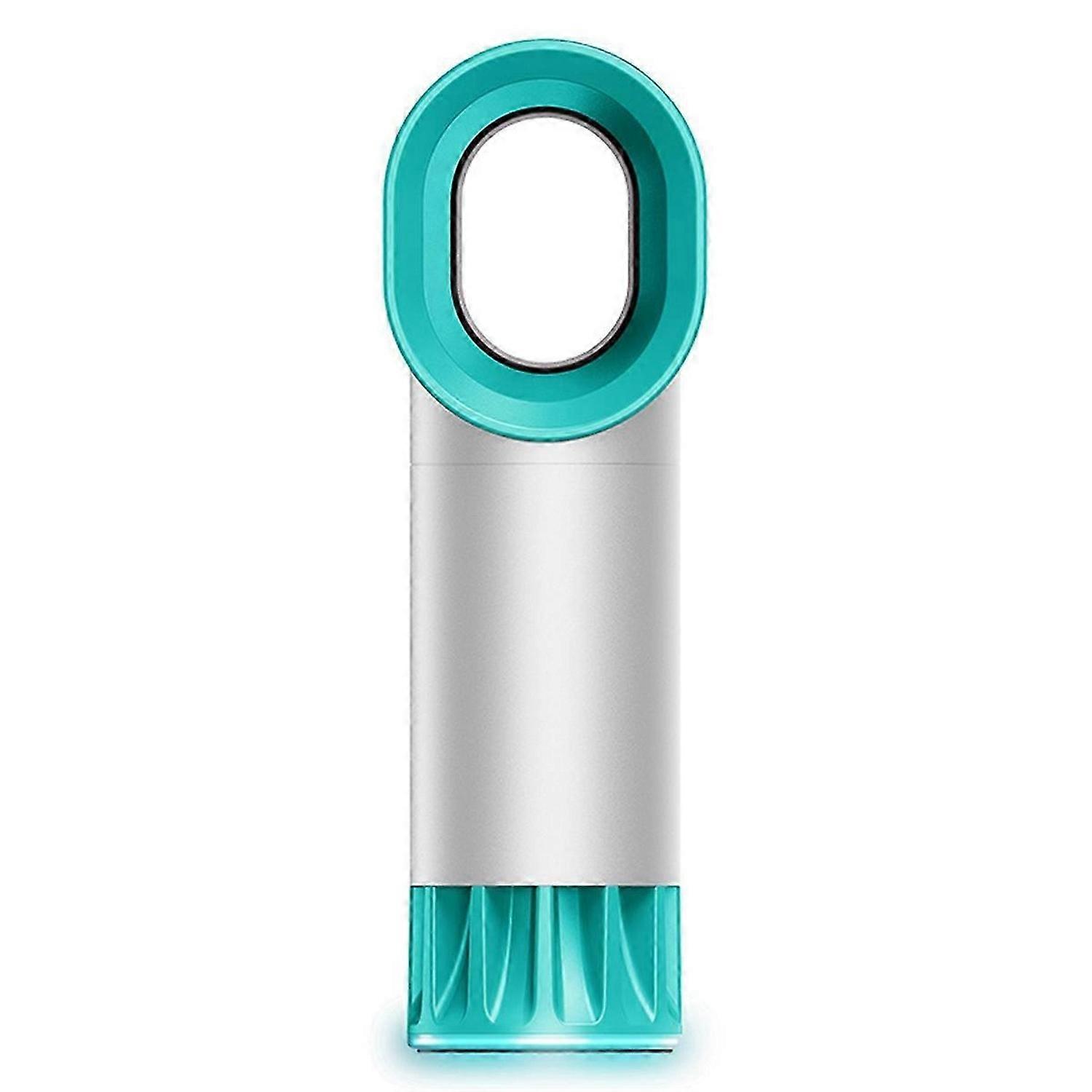 Bladeless Fan Small Table Fan Air Cooler Rechargeable Silver White