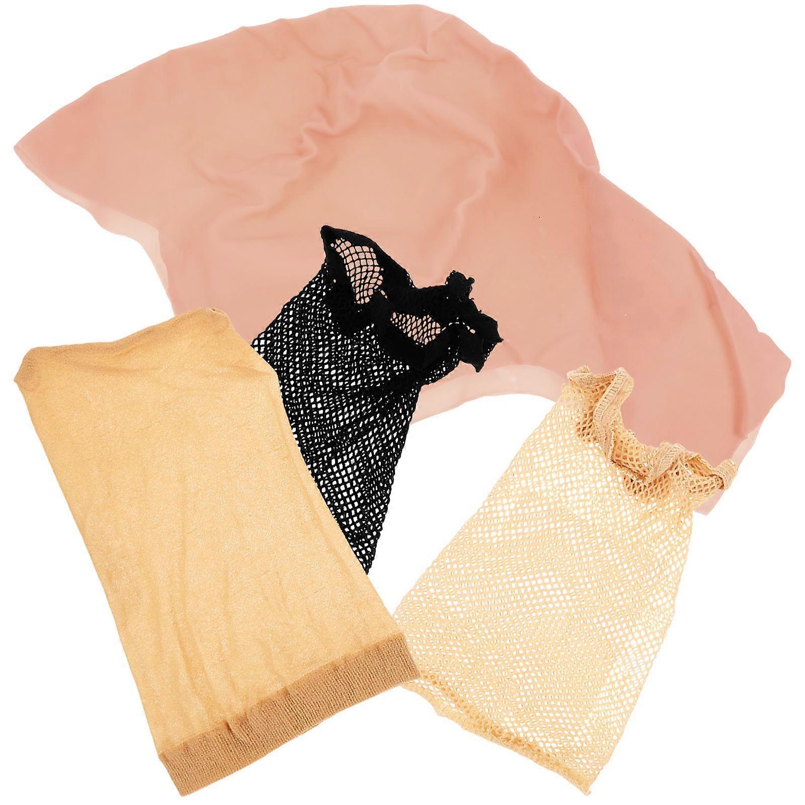 Assorted Color Latex Wig Hair Nets for Decoration 1Set Wig Caps