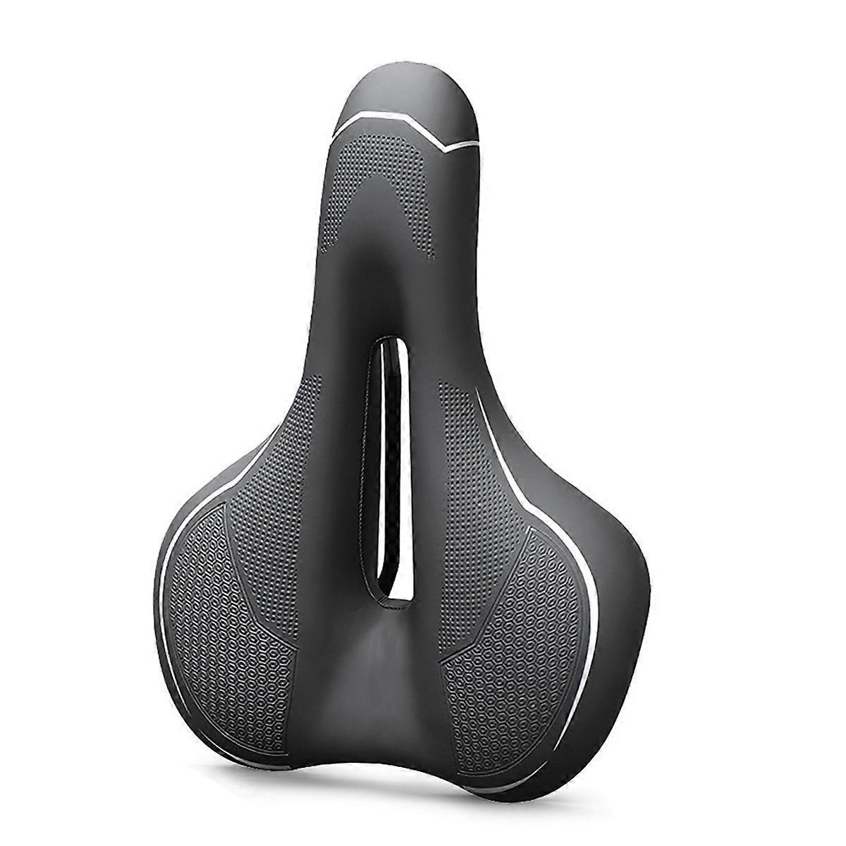 Bicycle Hollow Seat Cushion Soft High Elasticity White Line