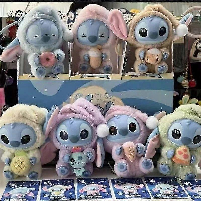 Miniso Stitch לאכול משהו לפני השינה סדרת ויניל דמות אושר Blind Box.z