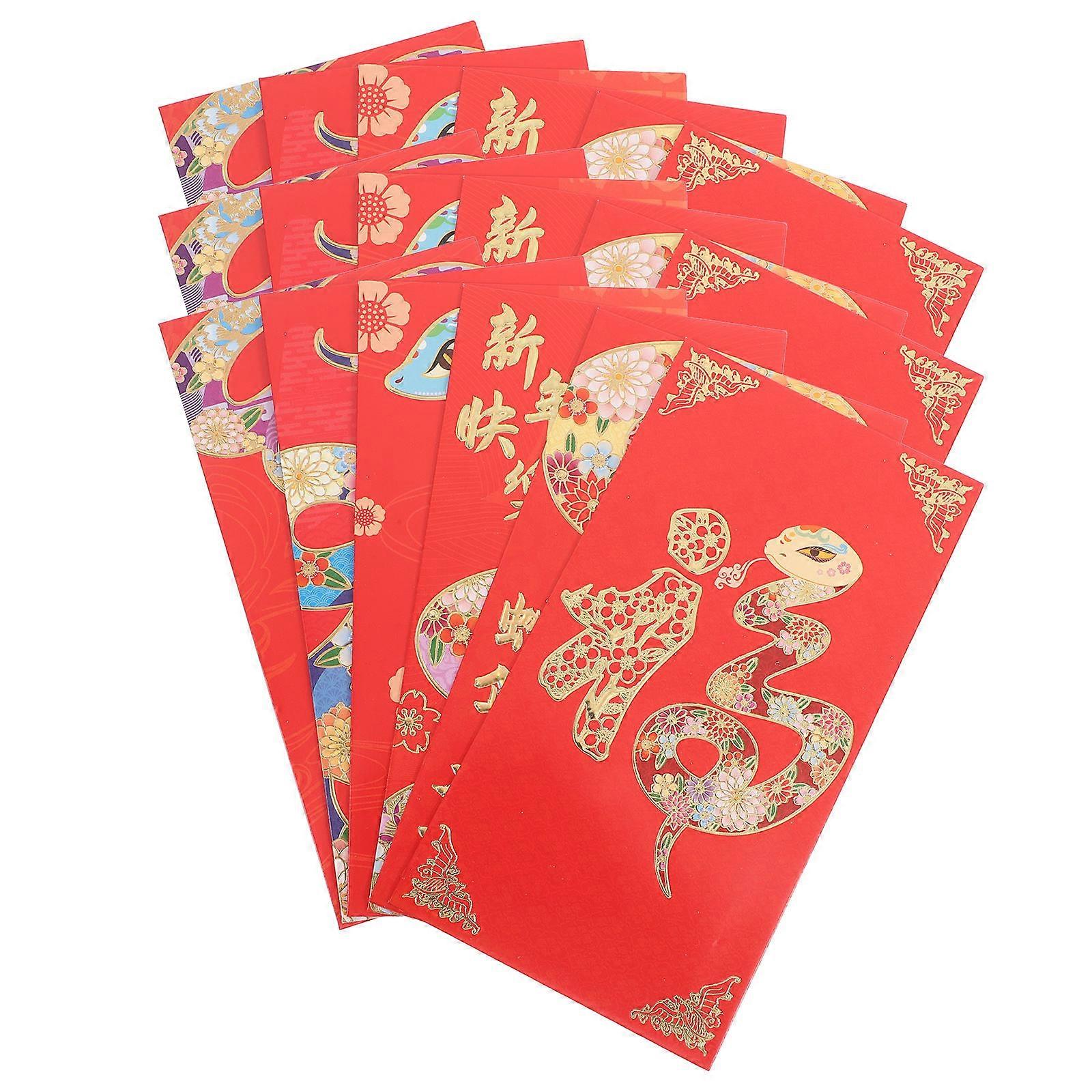 Chinese New Year Red Envelope Bag for Gifting 90Pcs Paper Envelopes