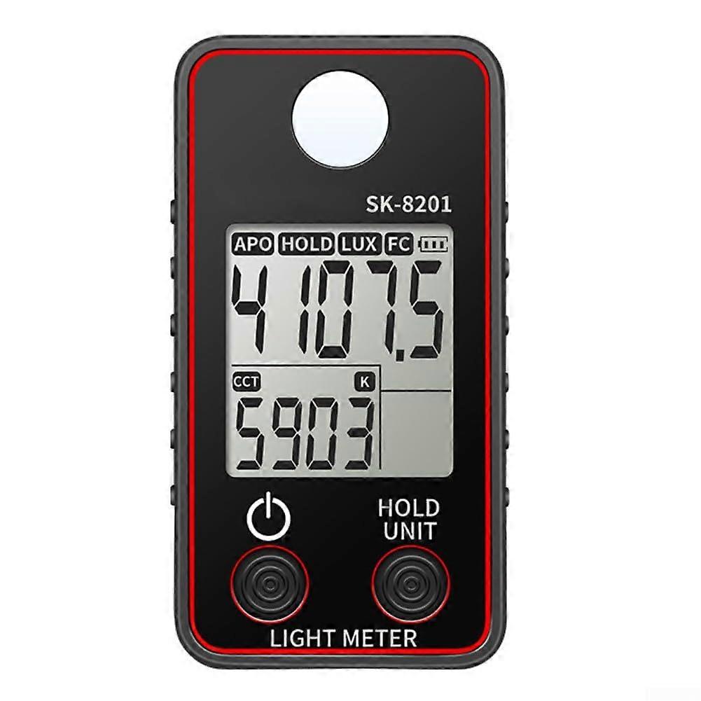 Digital Illuminance Meter Color Temperature Tester Lux Meter For LED 0.5300000 Lux CRIndex Measurement Auto Off SK8 202