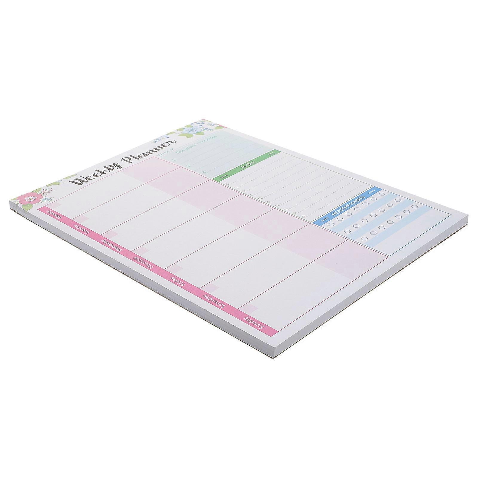 Office Supplies 4Pcs Convenient Notepad For Daily Planning, Multi Color Simple Design Paper Planner For Students And Teachers To Organize Work