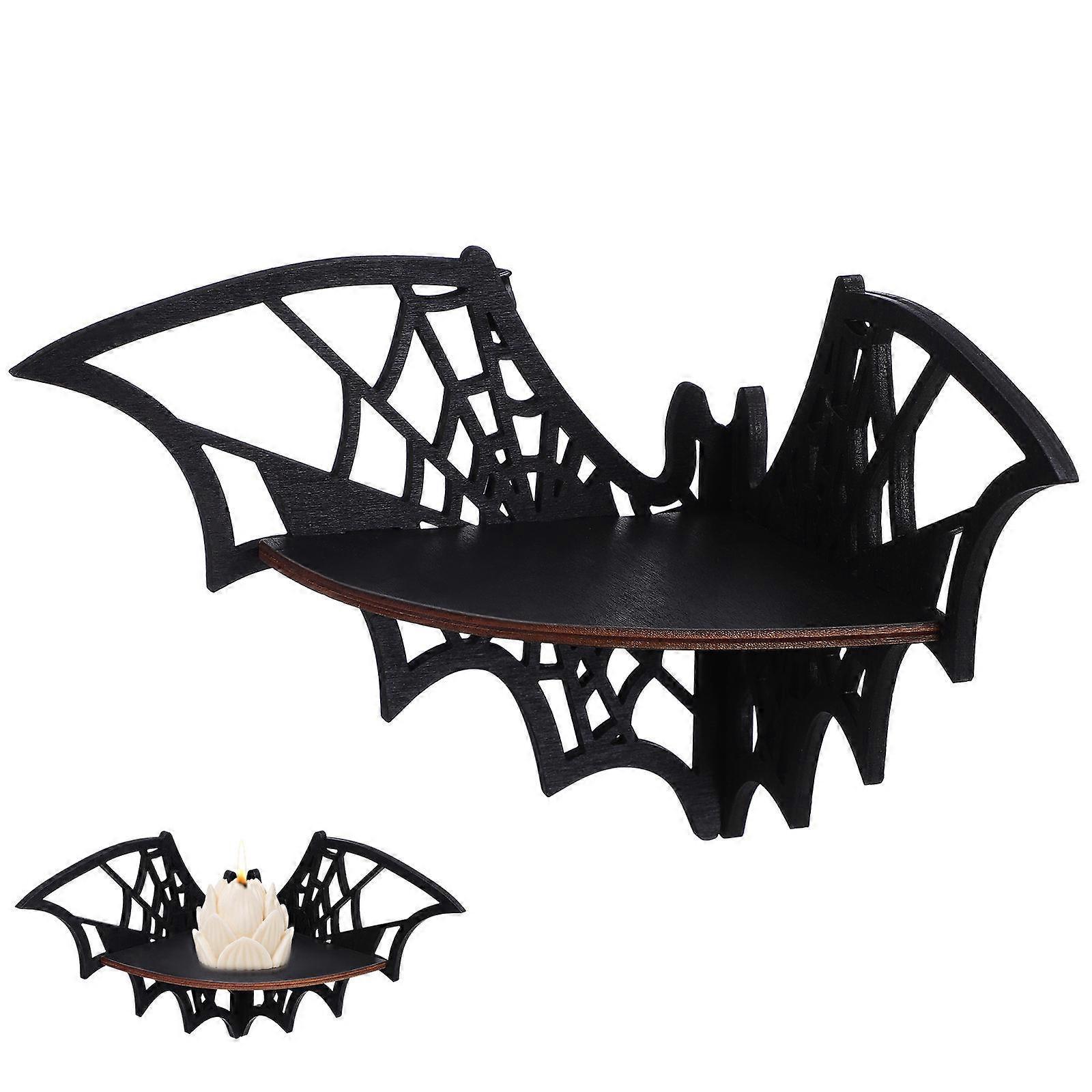 Corner Shelf Wooden Storage Rack for Storage 5Pcs Black Hanging Shelves