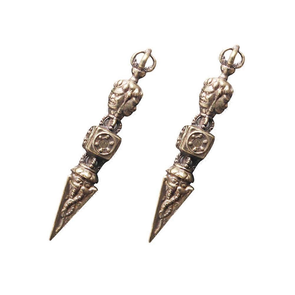 Retro Keychain Pendants 4 Pcs Perfect DIY Project Durable Brass Material Creative Design