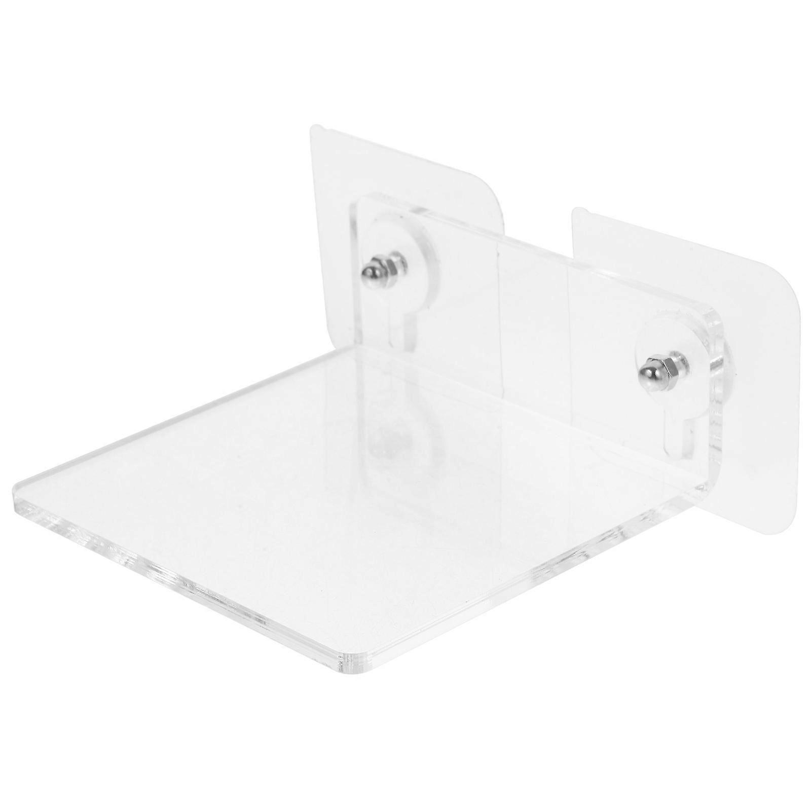 Bathroom Wall Shelf Acrylic Floating Storage Rack 4Pcs Transparent Style