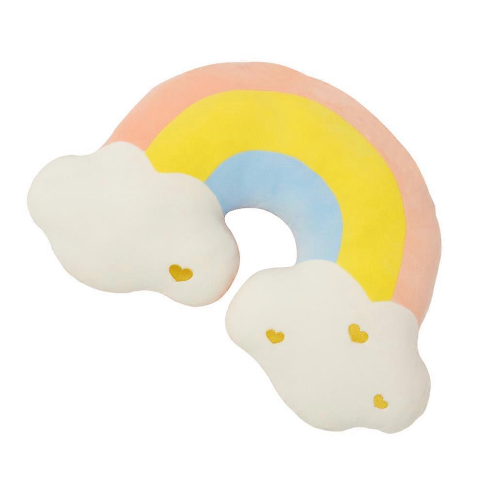 Plush Rainbow Pillow Cloud Rainbow Shape Pillow for Home