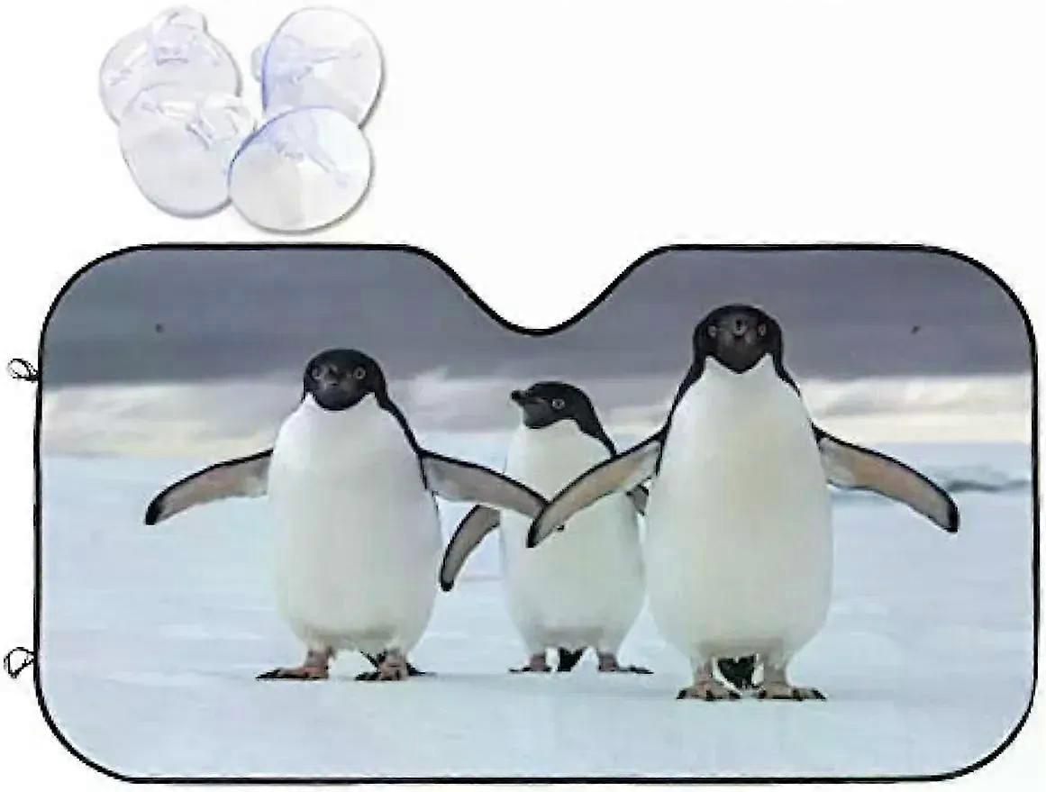 unique Penguins Custom Car Windshield Sun Shade Universal Size Foldable Car Front Window Sunshade Block UV and Heat Keep Car Cool