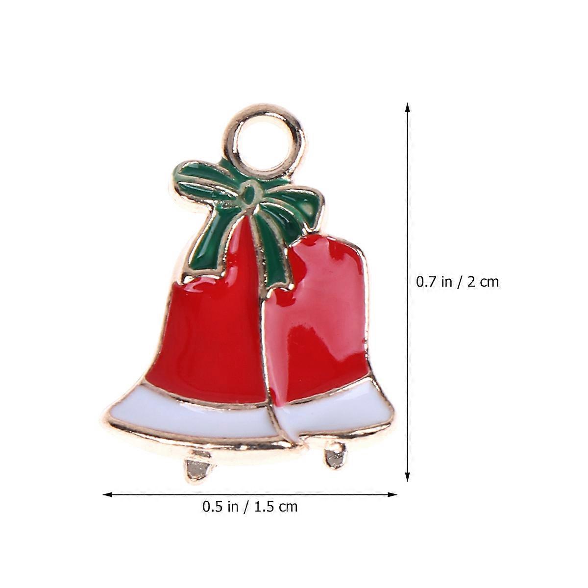 Hanging Charm Double Bells for Christmas 10Pcs
