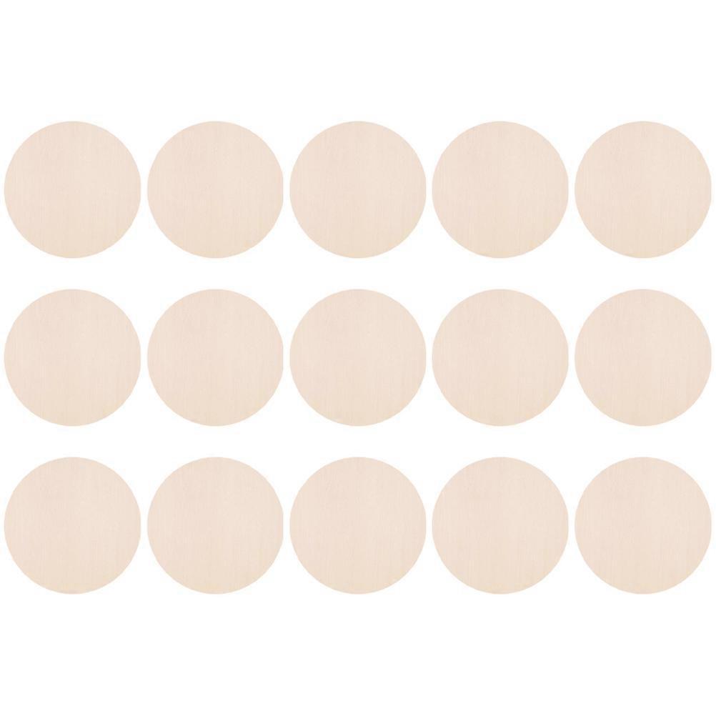 45 Pcs Unfinished Wooden Chips For DIY Projects And Decoration Circular Shape Smooth Surface