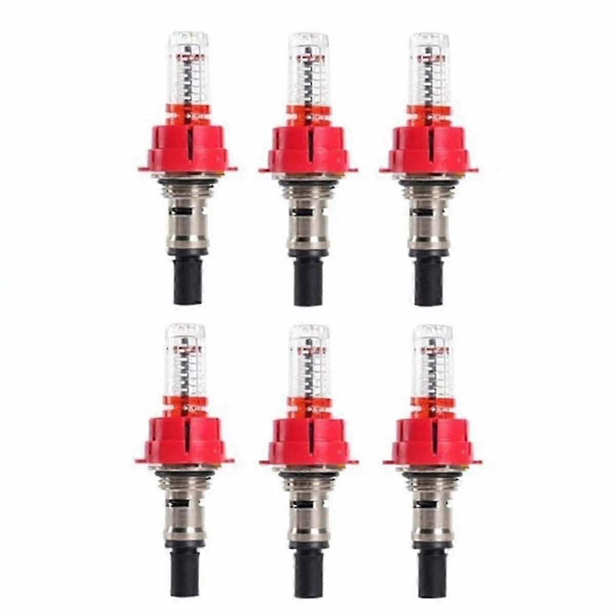 6-Pack Flow Meter for Underfloor Heating, Visual Monitoring Regulator Tool