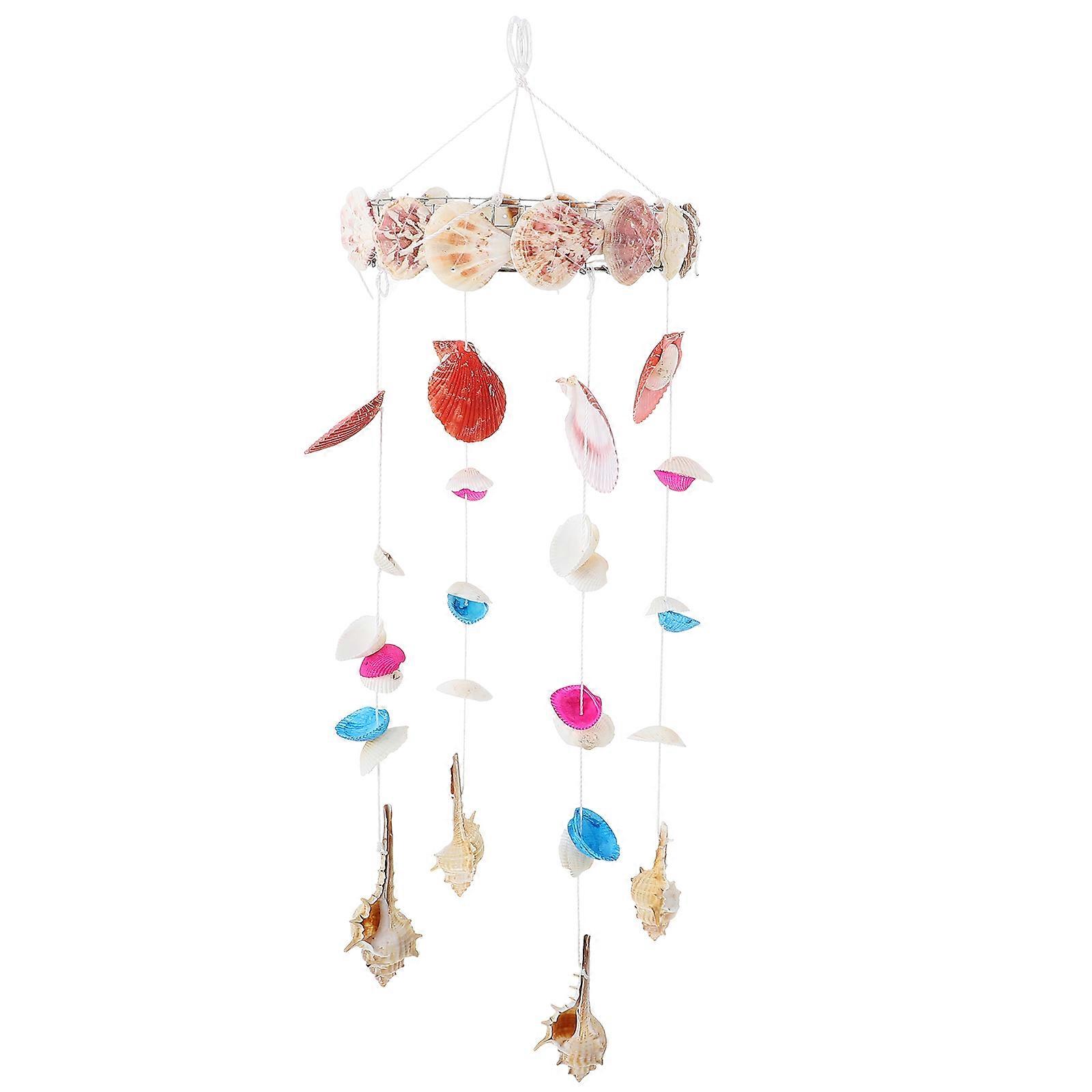 Wind Chime Material DIY Shell for Decor 2Sets Natural Conch Embellishment