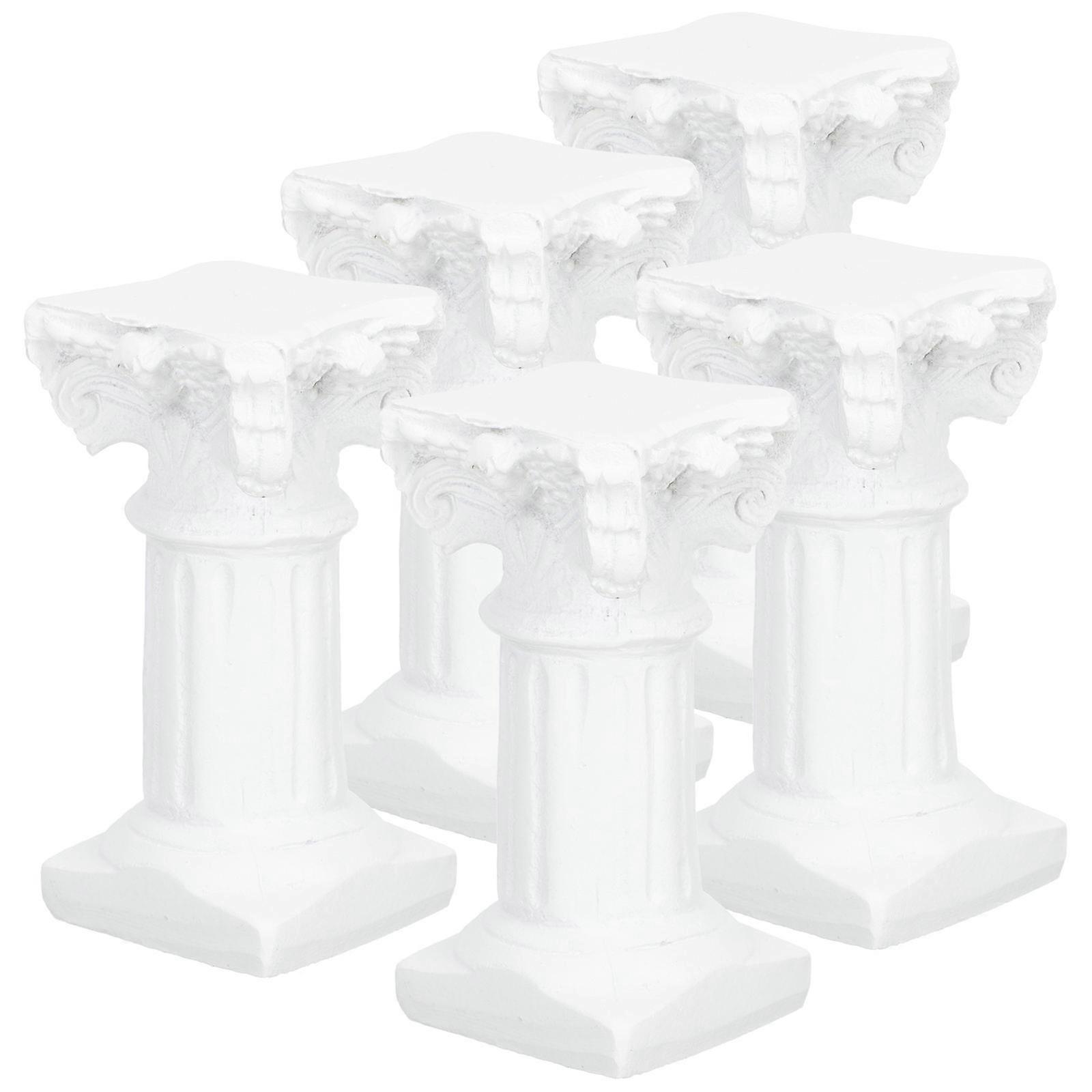 Mini Roman Pillar Resin Statue for Wedding Table Decor 10Pcs Set