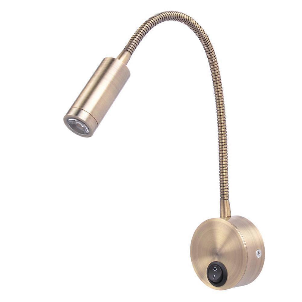 Stylish Reading Lamp LED Wall Light for Bedroom Use 1Pcs Golden