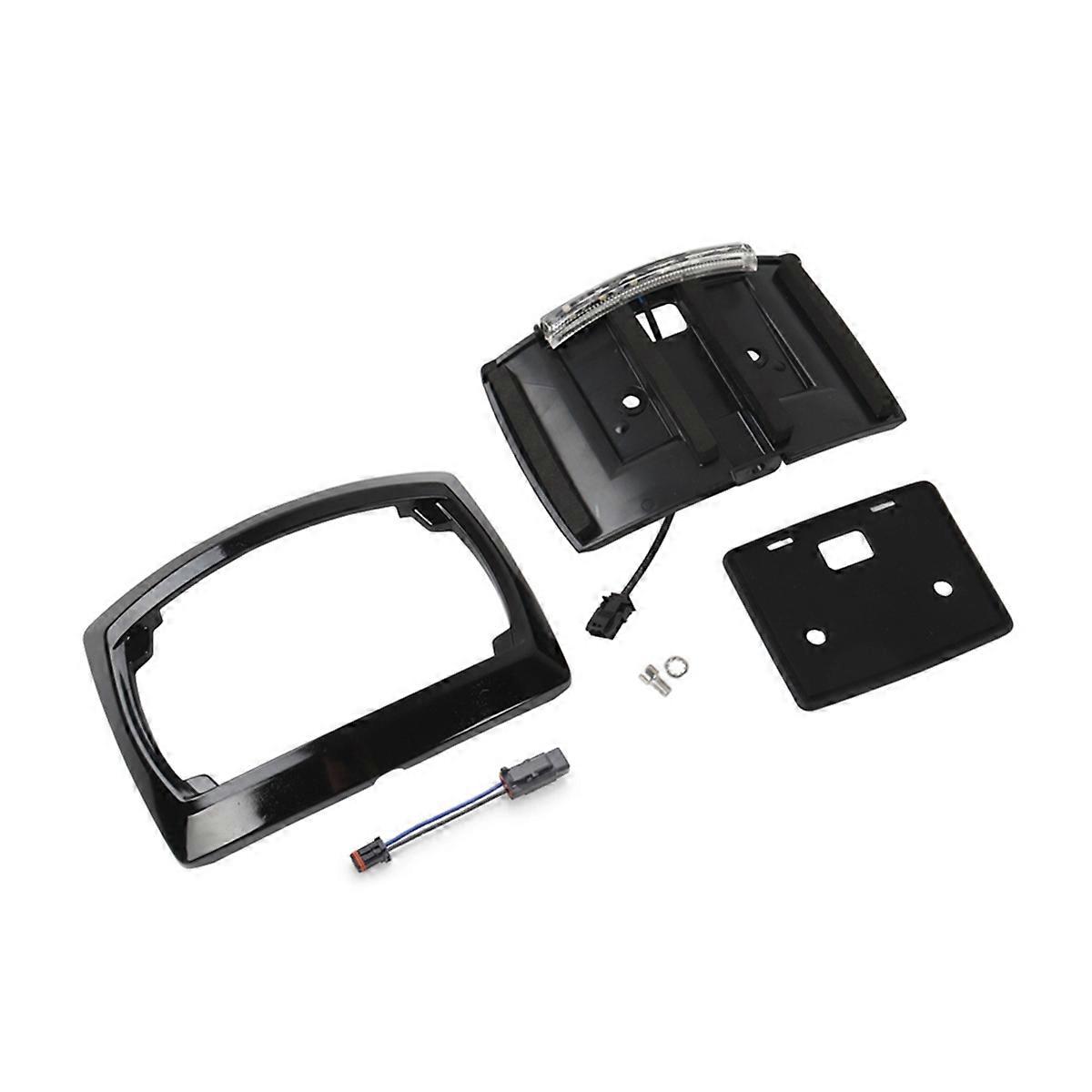 Motorcycle Rear License Plate Frame Relocation LED Light for Glide/Road Glide/Road 2009-2023 Black