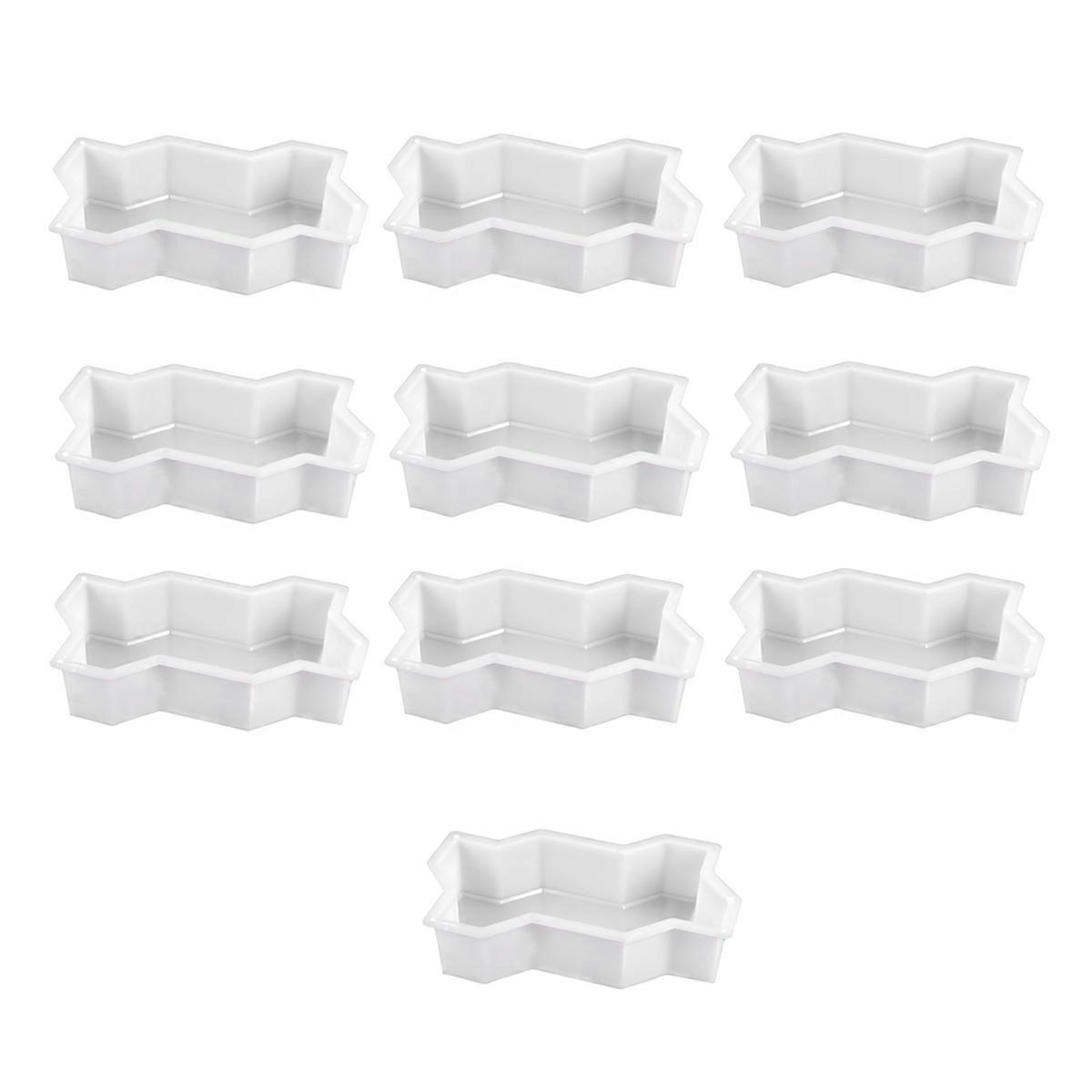 Three Waveform Garden Path Plastic Concrete Paving Brick Mold