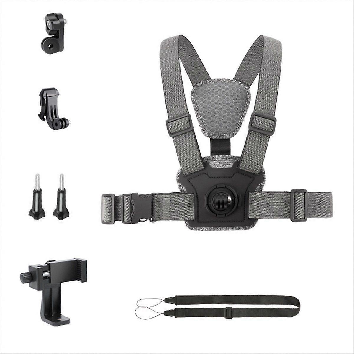 Adjustable Chest Mount Harness Strap for Action Camera Accessories Combo B