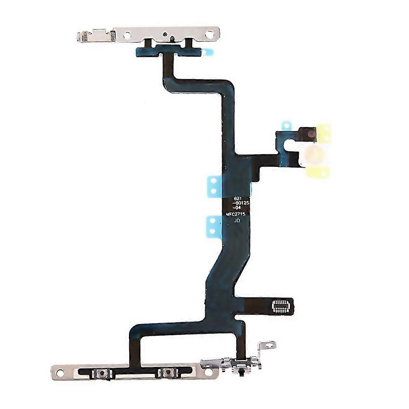 For Power Button Volume Button Flashlight Flex Cable With Brackets For Iphone