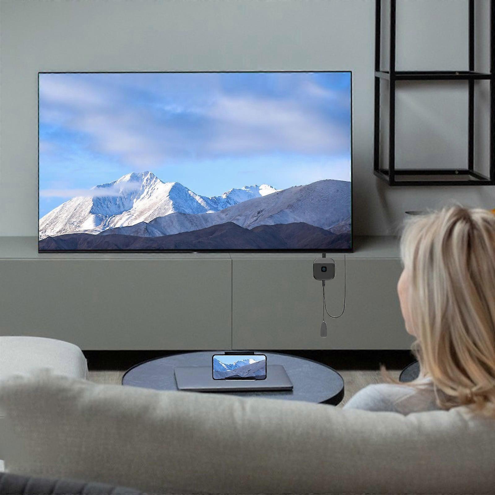 Portable Mobile TV Wireless Same Screen Device Horizontal And Vertical Screen Switching Full Screen Play HD Projection Up to 30% off Clearance