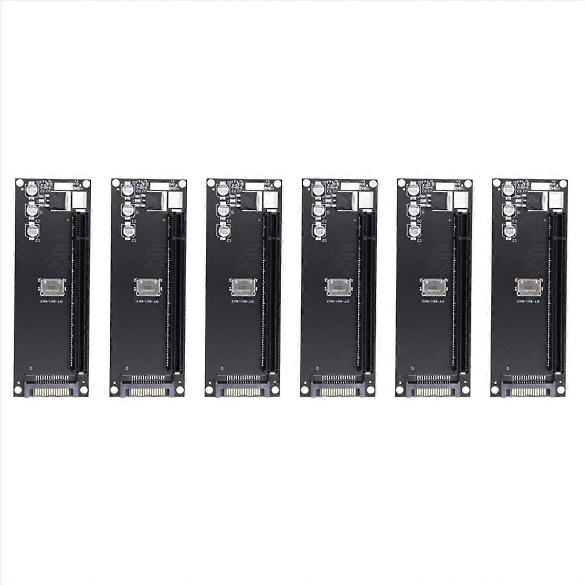 6X PCIe to SFF-8611 Adapter,Oculink SFF-8611 to PCIe PCI-Express 16X 4X Adapter with Power Port