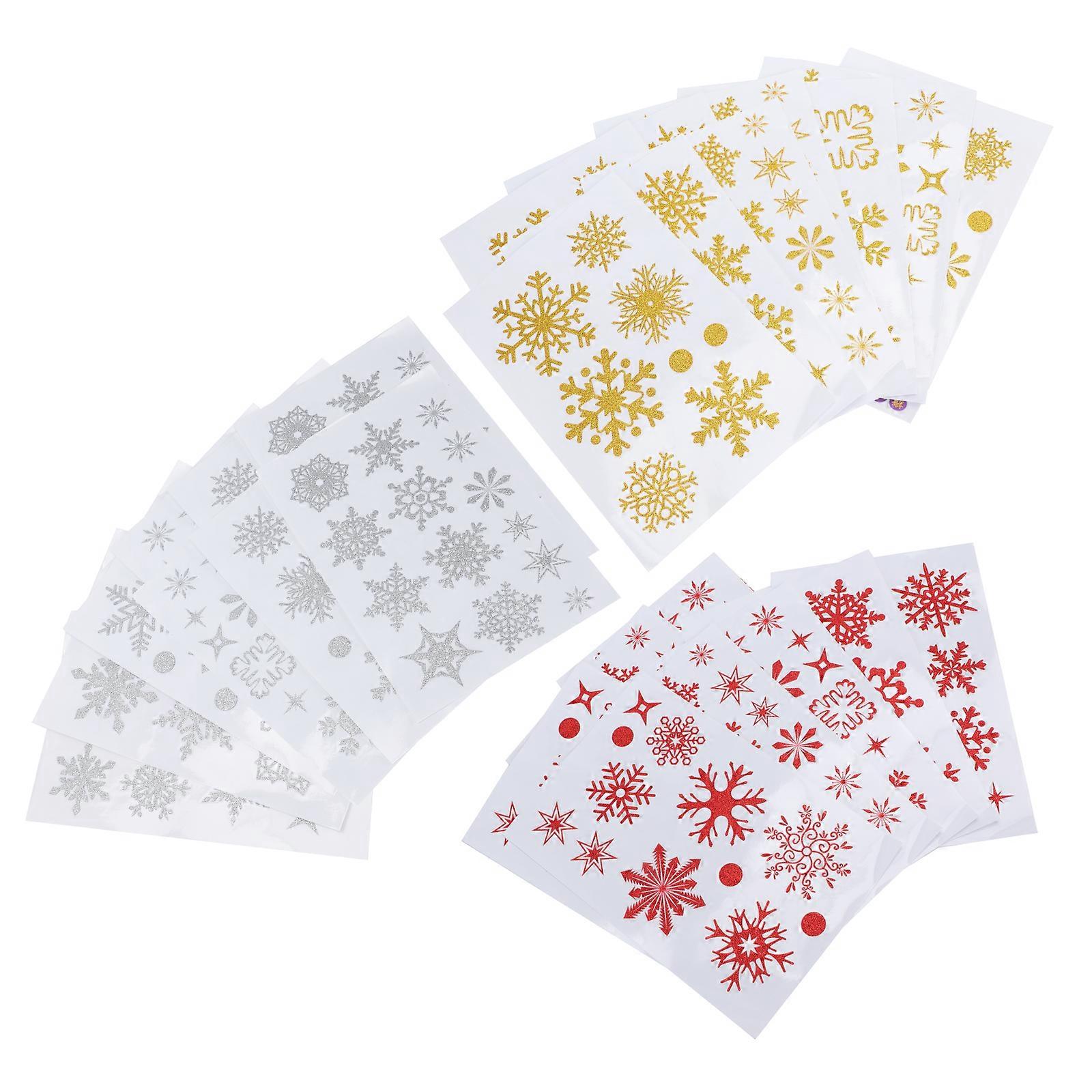 Christmas Snowflake Window Sticker for Xmas 54Pcs Creative Showcase Decals