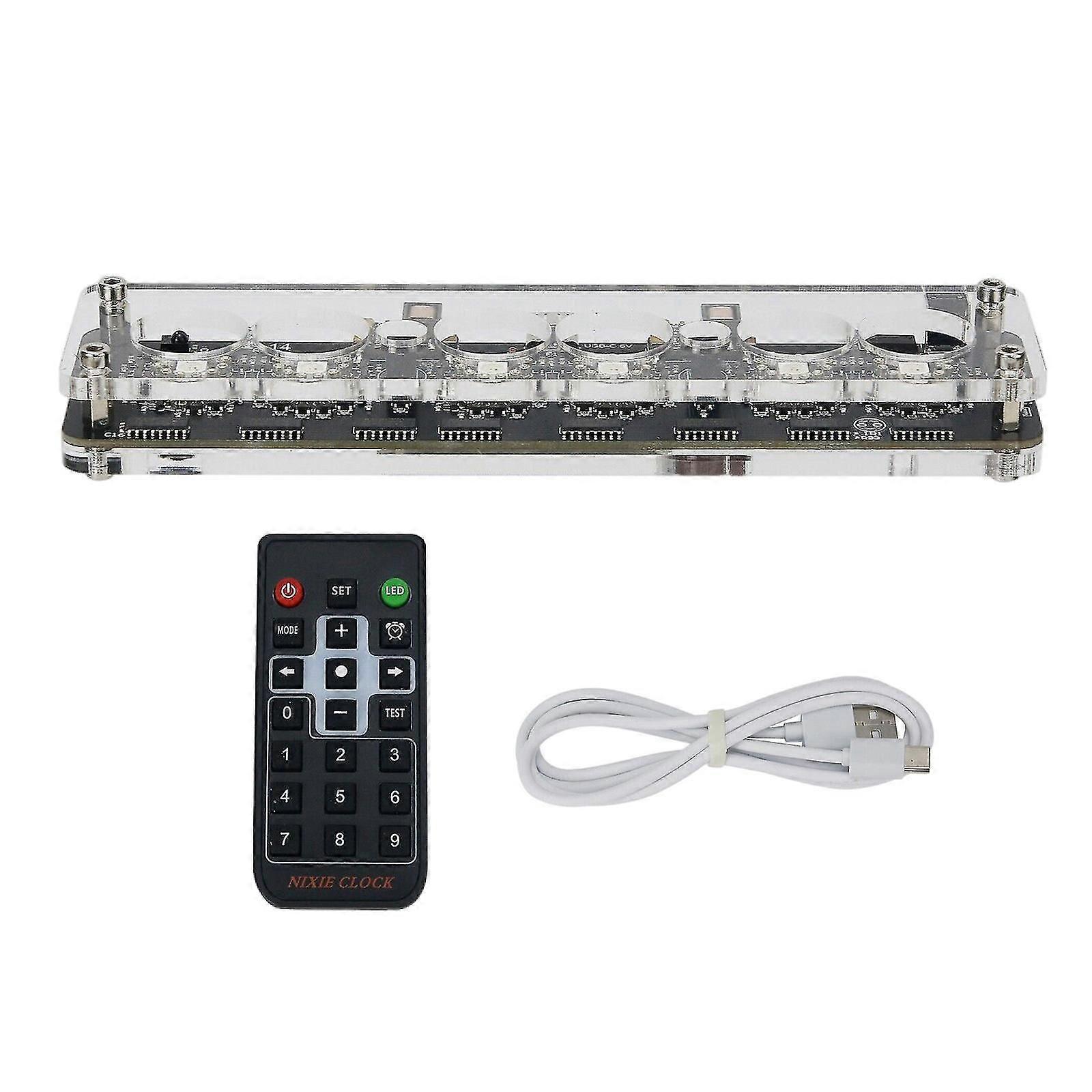 In-14 6-digit Nixie Tube Clock Creative Clock Innovative Decor Basic Version Fg