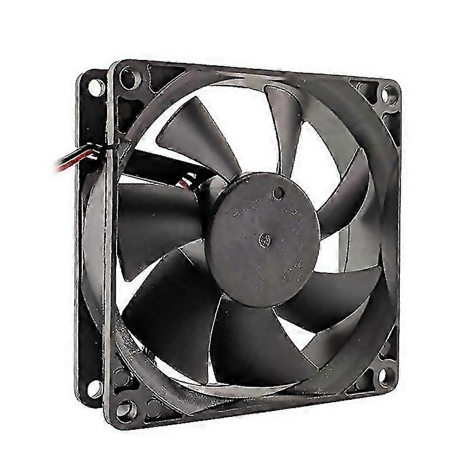 For Dc 12v 80mm Square Plastic Cooling Fan For Computer Pc Case Cpu Cooler Jikaix Black