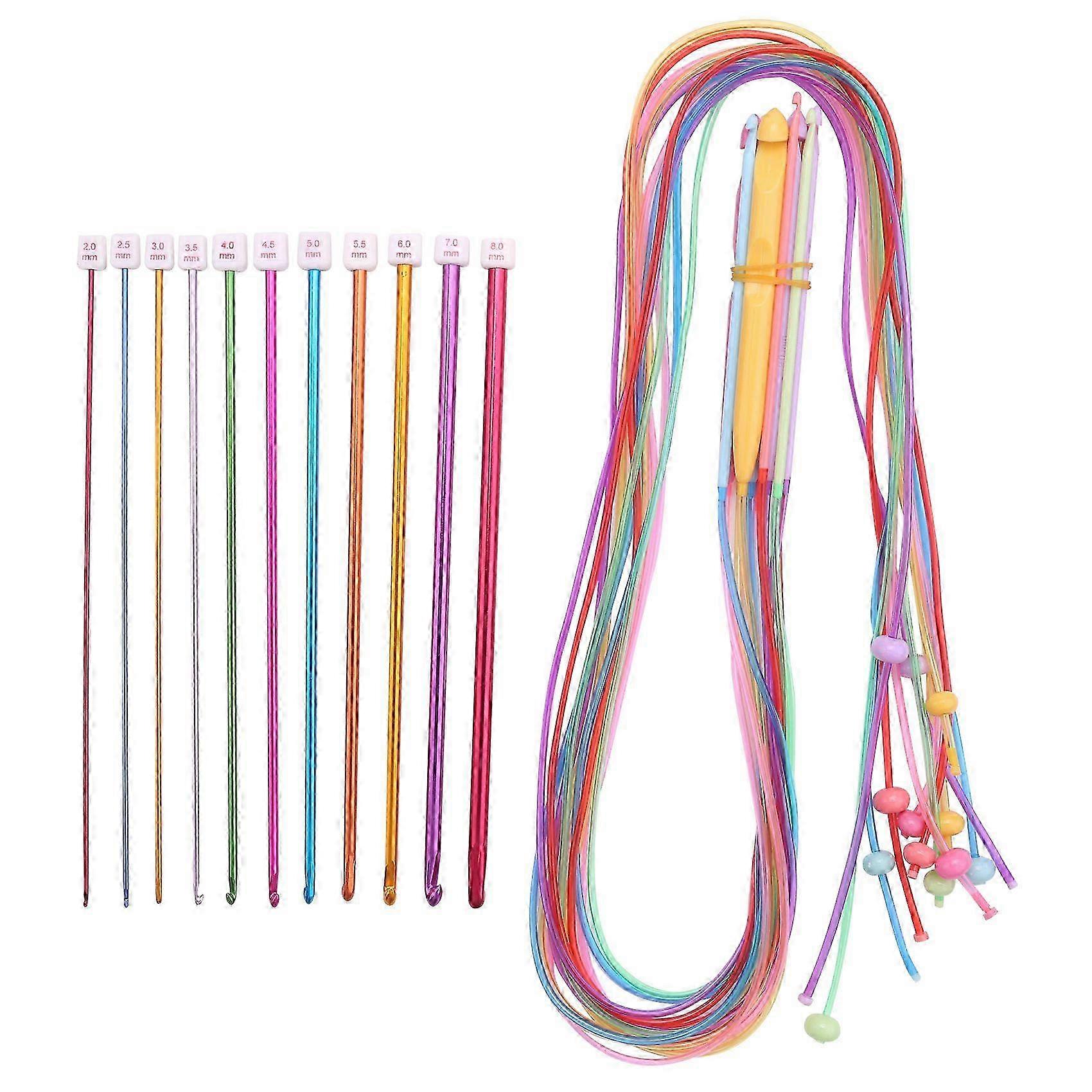 23 Pcs Tunisian Crochet Hook Set Include Plastic Cable Afghan