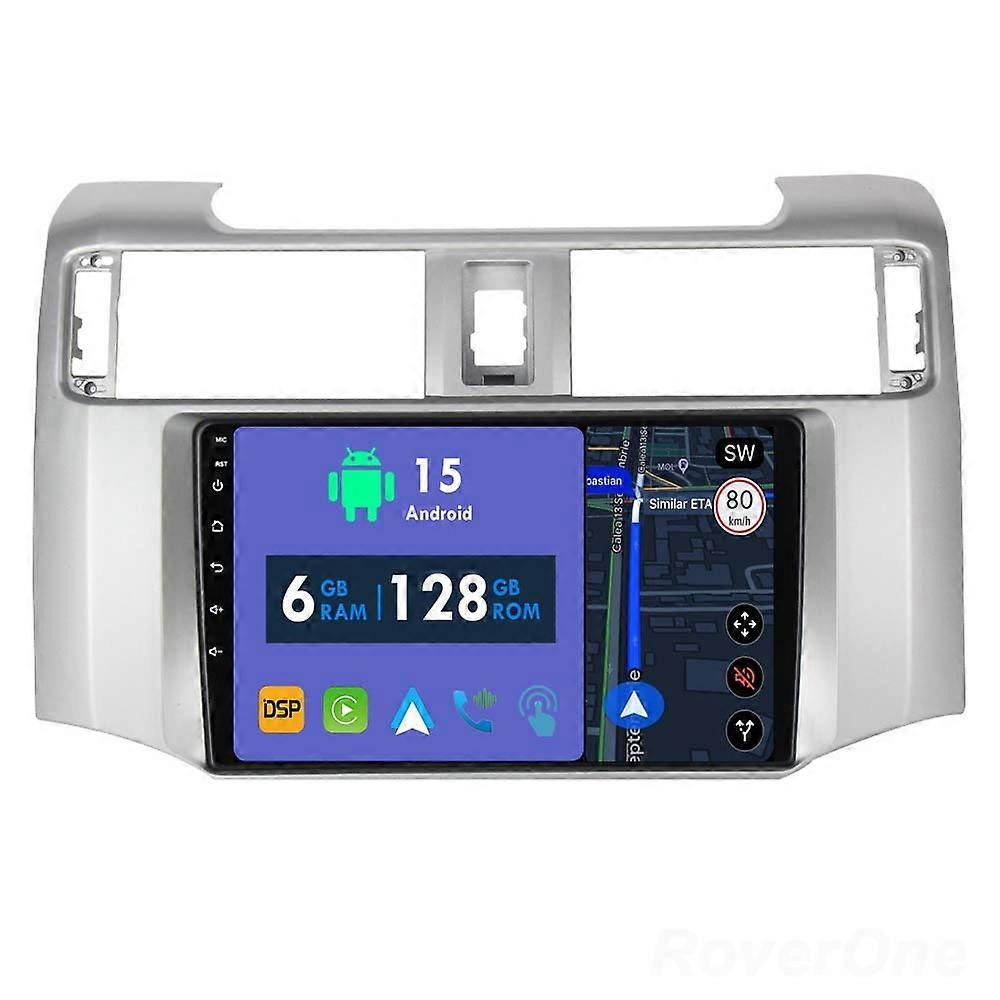 Car Radio 6G+128G CarPlay GPS Navigation Head Unit for Toyota 4Runner 5 N280 2009 - 2020 Android Auto Bluetooth Stereo Touch Screen
