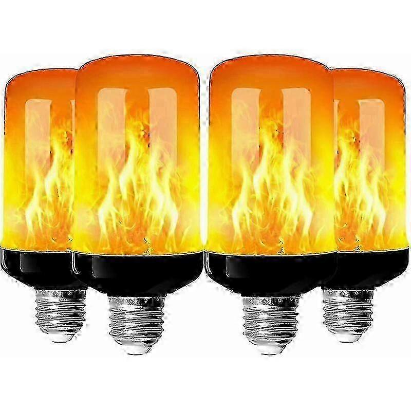 Flame Light Bulb, E27 5W LED Flame Effect Light Bulb with 4 Light 25-26s