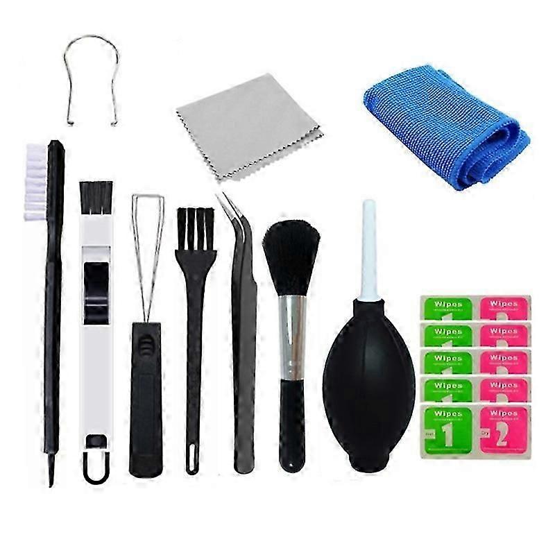 Mechanial Keyboard Cleaning Kit Multifunction Brushes Tweezers Air Blow Cloth