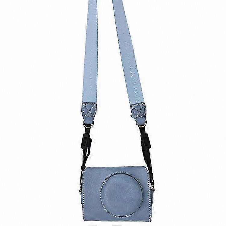 Litchi Textured PU Leather Camera Case with Shoulder Strap for Compact Cameras