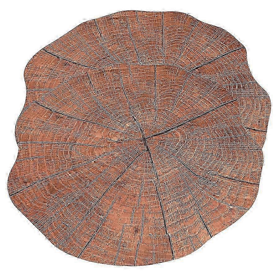 2 Pack PP Wood Grain Dining Placemats - Ideal for Table Setting