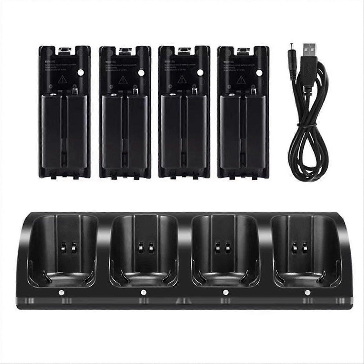 4 Port Charging Stand Dock Station for Game Console Battery Powered Game Accessories Supplies with