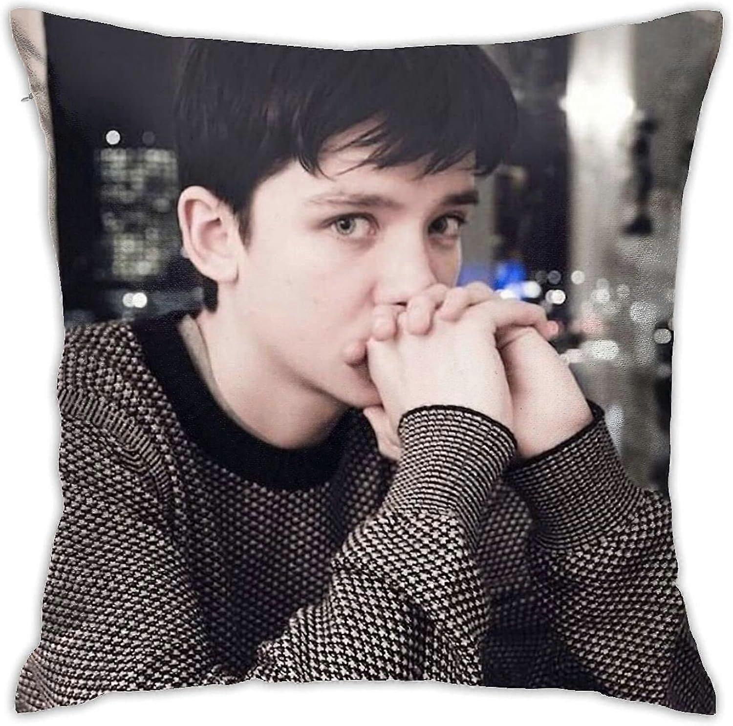 n56 ASAバターフィールド枕カバー枕カバーソフトクッションカバー装飾スロー枕ソファカースクエア枕カバーホームベッド装飾用(18x18in)-TB30