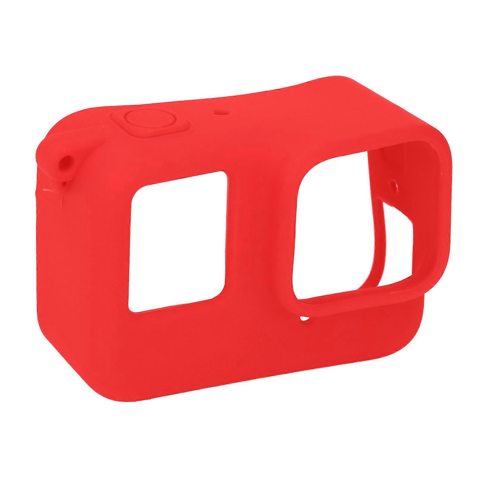 Silicone Case Lens Cap for Insta360 Ace Pro Waterproof Durable Shockproof Silicone Protective Cover for Action Cameras Red 