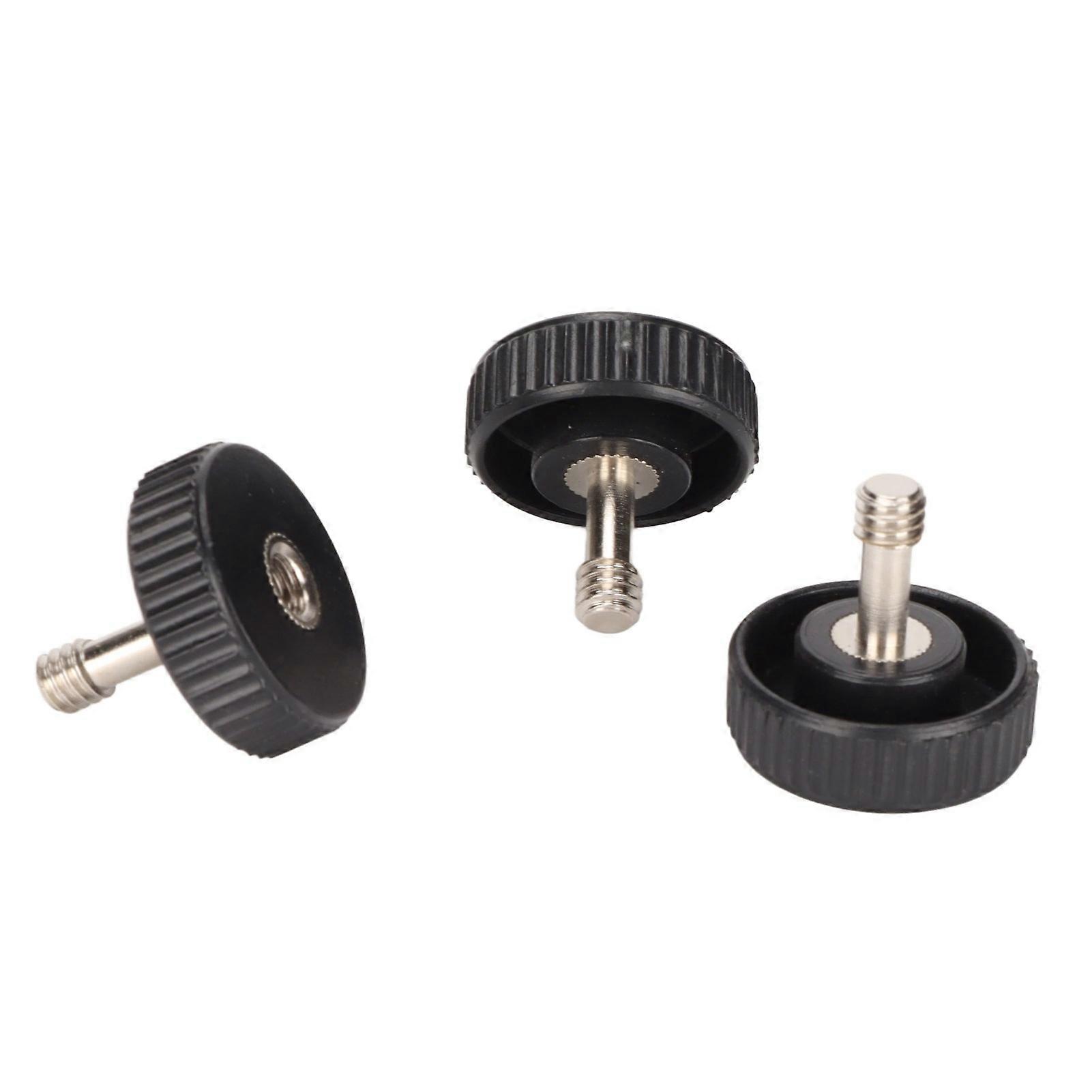 3PCS 1/4in Male Female Socket Screw Adapter Thumb Knob Quick Release for Camera Flash Bracket