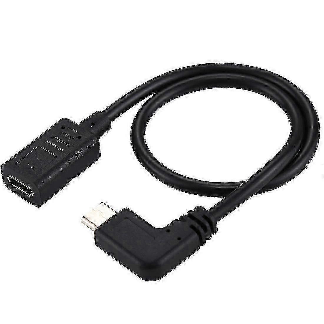 Usb-c / Type-c Female To Usb-c / Type-c Male Elbow Adapter Cable, Total Length: About 30cm