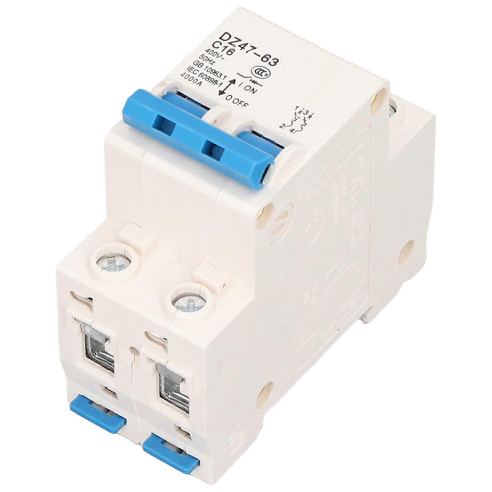 2P Miniature Circuit Breaker Multiple Protection Functions High Safety 16A Circuit Leakage Breaker for Electricity