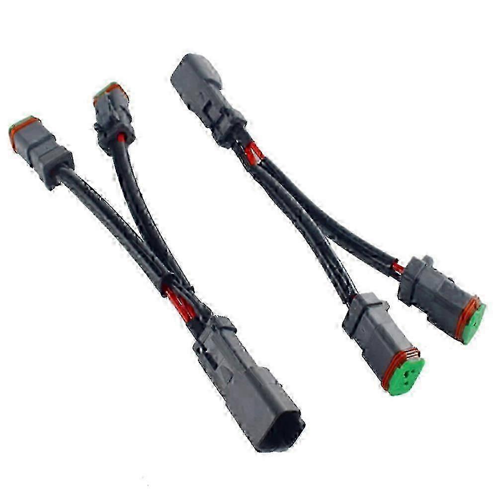 w Y Type Leads Deutsch DT DTP 2 Pin Socket Adapter for LED Pod Work Light Retrofit Connectors Wiring