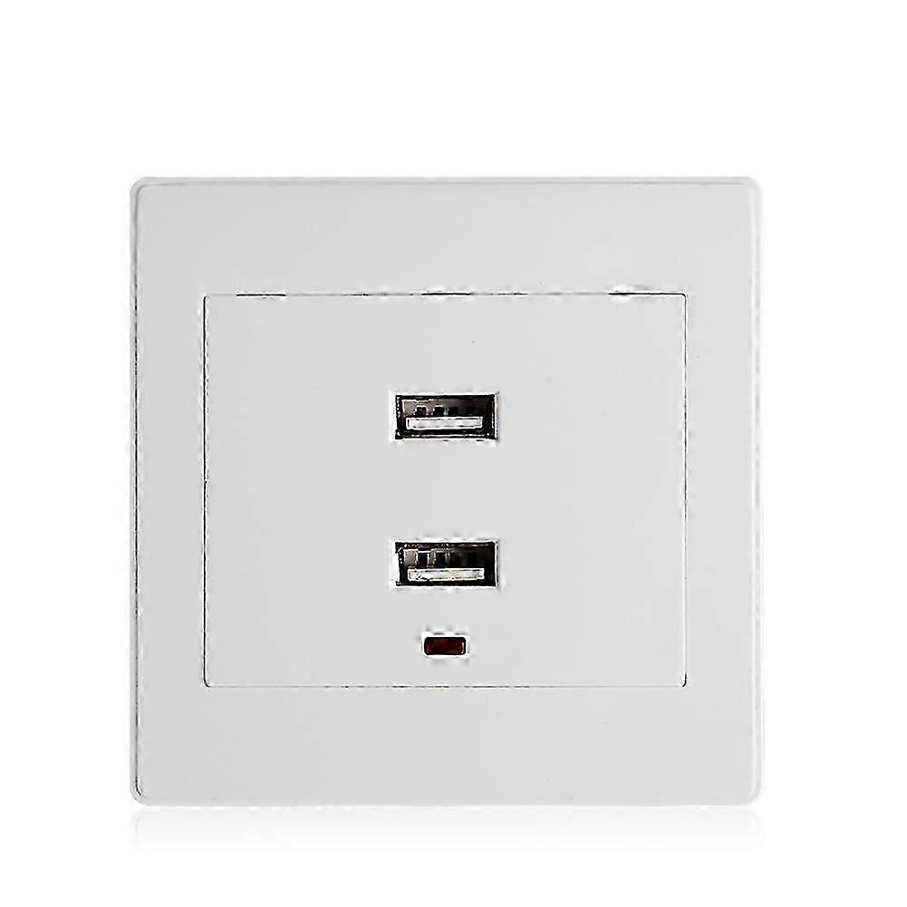 Dual USB Wall Socket Charger AC/DC Power Adapter Plug Outlet Plate Panel