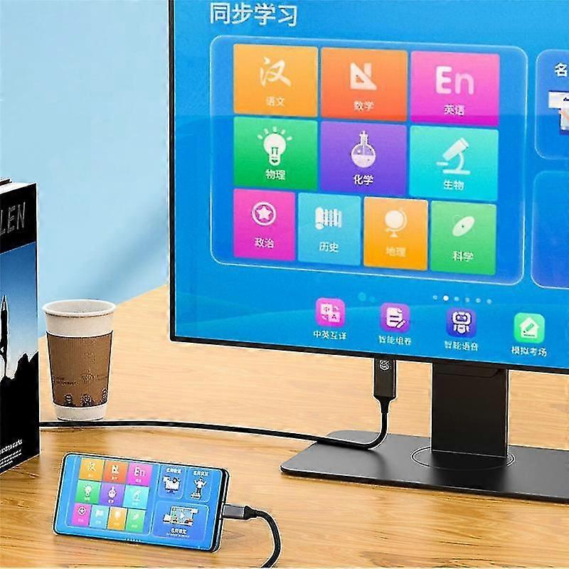 Usb-c To Dp Adapter Cable 4k@60hz Type-c Dp Male Hd Video Cable 1.8m For Display Laptop Projector T