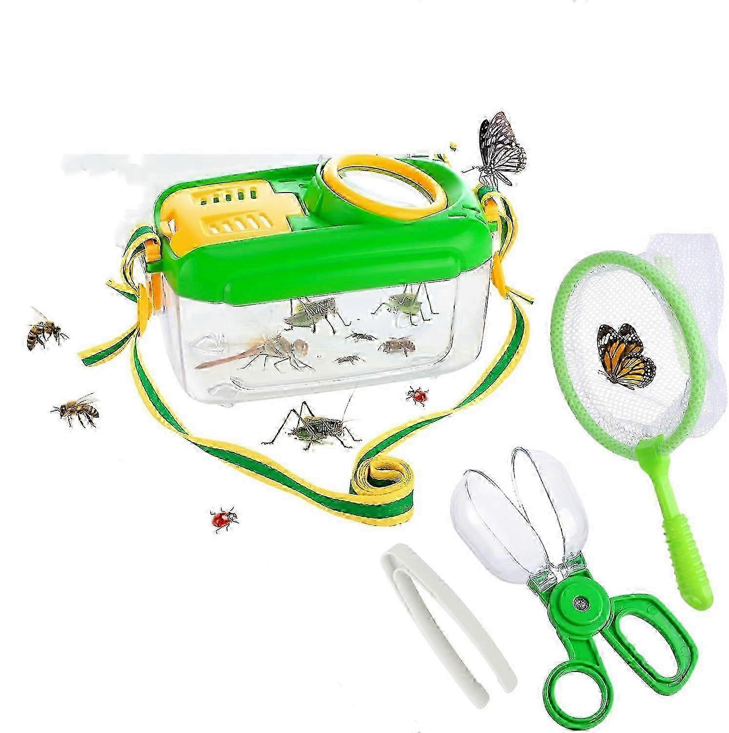Bug Catcher Nature Exploration Set for Kids, Sturdy Kids Bug Catching Kit Kids Gifts with Bug Collector Insect Tweezer Butterfly Net