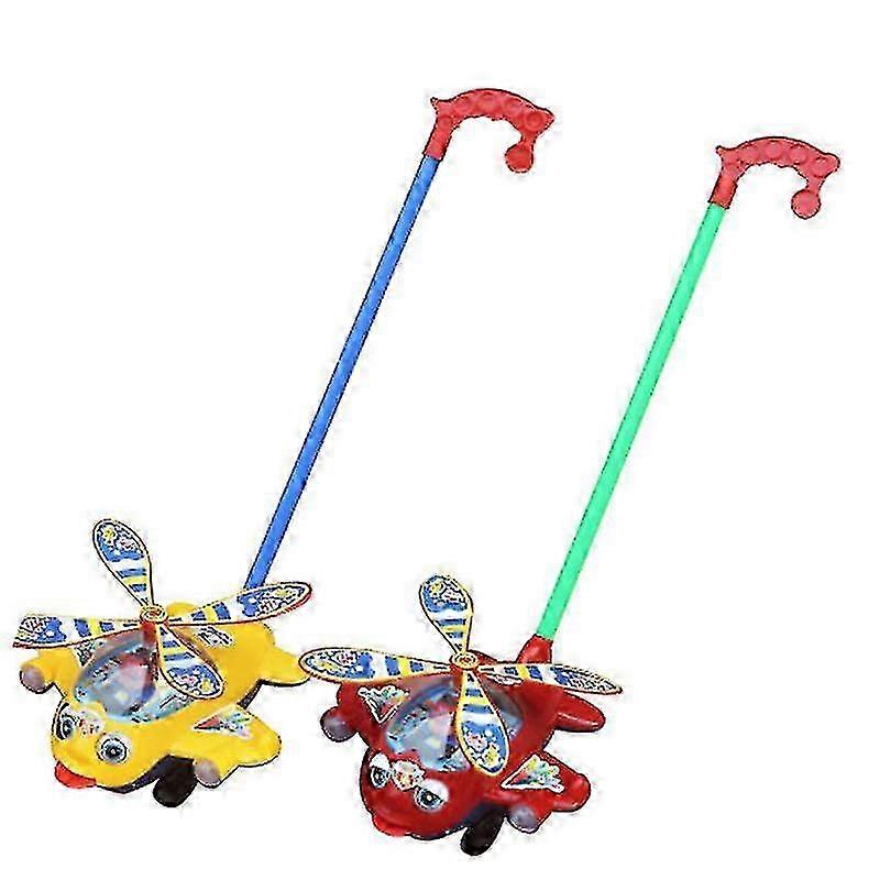 Push Plane Toy Plastic Push Cart For Baby Toddler Learning Walk Toy Airplane Cart