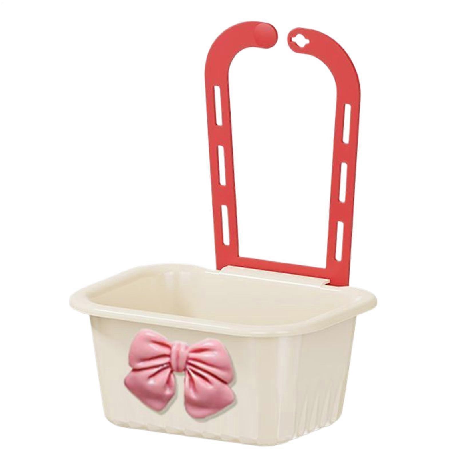 Sink Strainer Basket FaucetMounted Sink Organizer Multipurpose Container Cream Colored for Rice, Fruit, Meat, Soap