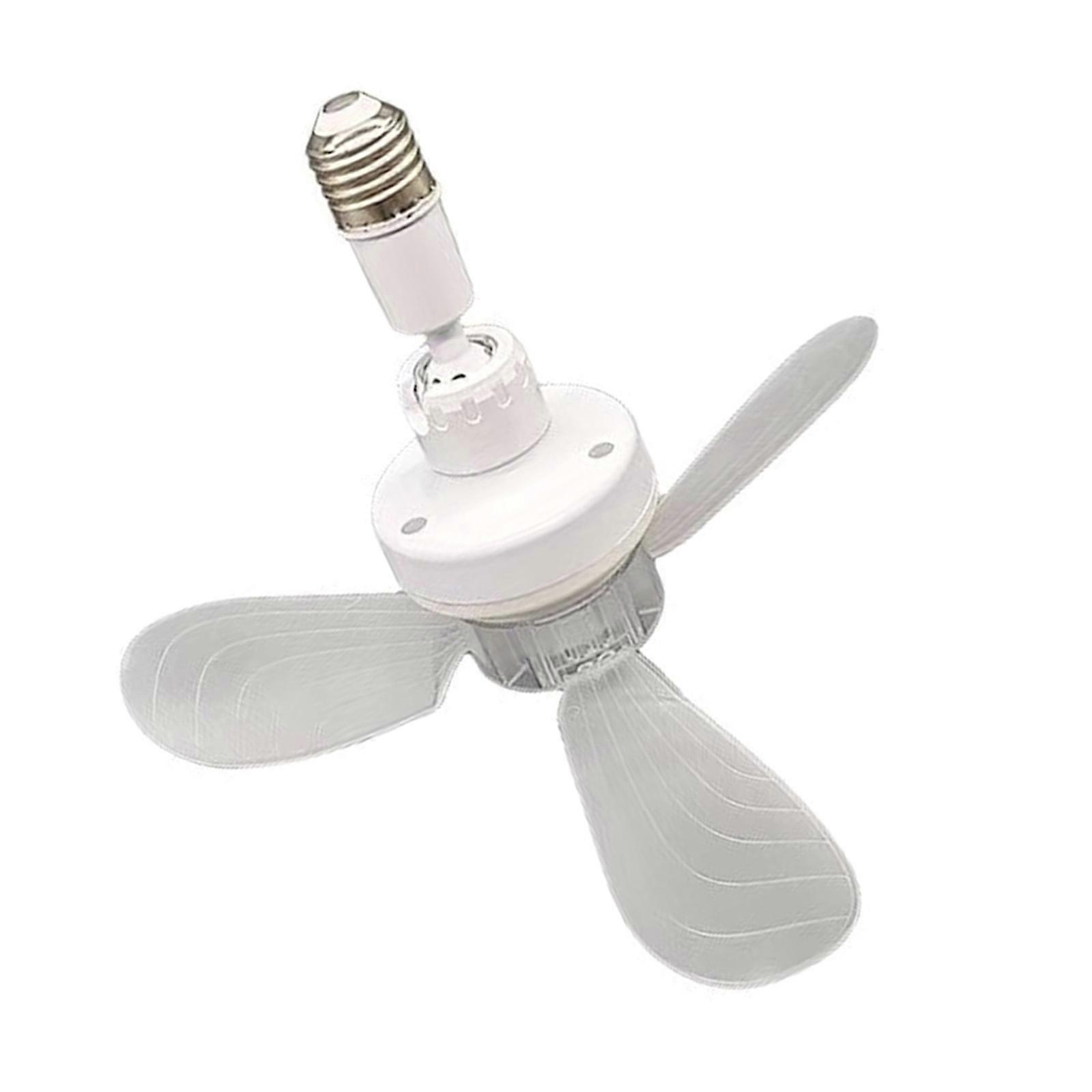 Space Saving Energy Efficient E27 Screw Mount Ceiling Fan Quiet Motor Adjustable Design With Three Blade For Home Office Multicolor