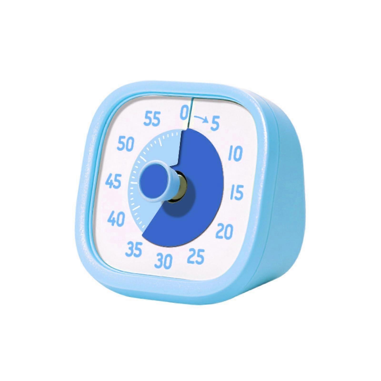 Visual Countdown Timer for Kids and Adults, Silent 60 Minute Clock for Classroom, Kitchen, Study (Blue)